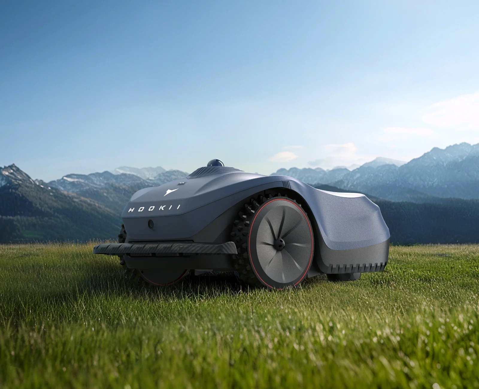Hookii Neomow X на участке в горах — 3D LiDAR без провода и без RTK-мачты